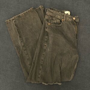 Size 28, dynamite Heidi black washed denim pants with holes in knee area